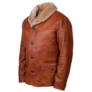 Кожаный бушлат Gardner Roadster light brown
